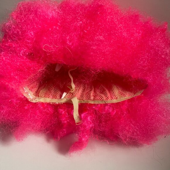 Hot Pink Afro Wig with Glasses - Picture 3 of 11